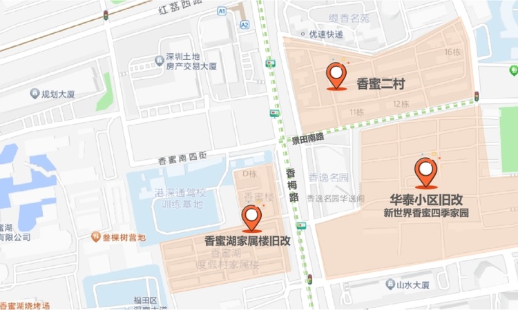 新世界香蜜四季家园交通图