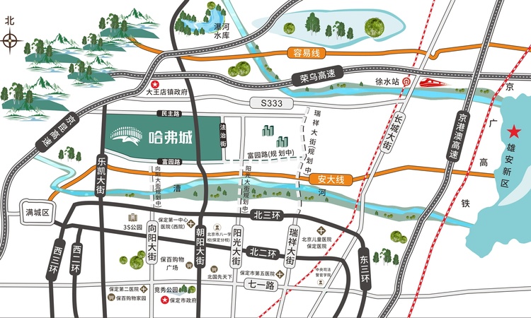 哈弗城D15区交通图