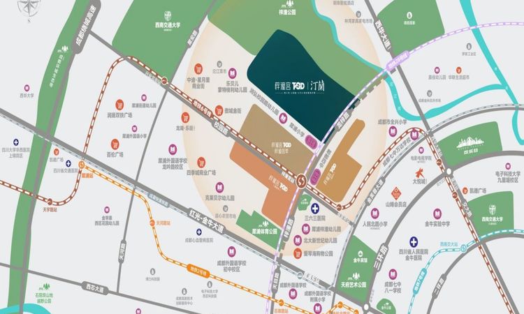 梓潼宫TOD·汀蘭交通图