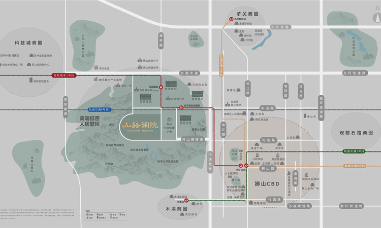 山语澜院交通图