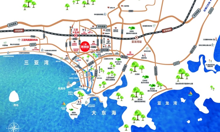  三亚晋润园交通图