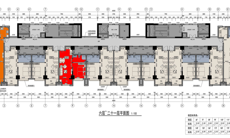 日照颐养公寓楼层平面图