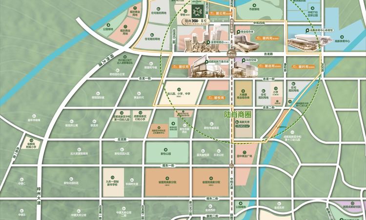 陆肖TOD蓁悦周边配套图