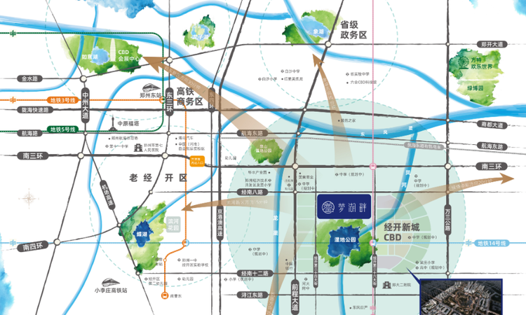 经开投发·梦湖畔交通图