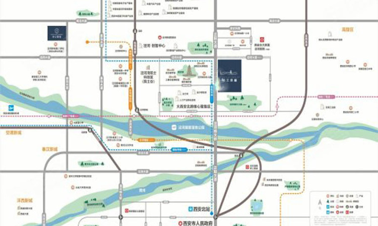 陕建崇文朗樾交通图