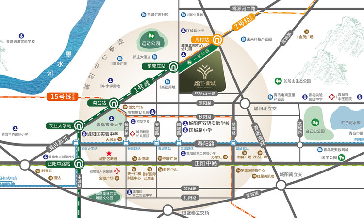 鑫江·新城交通图