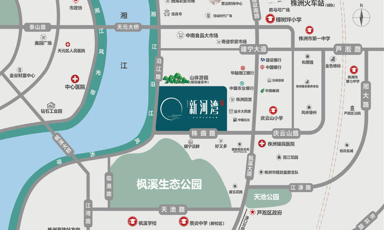 顺億新河湾交通图