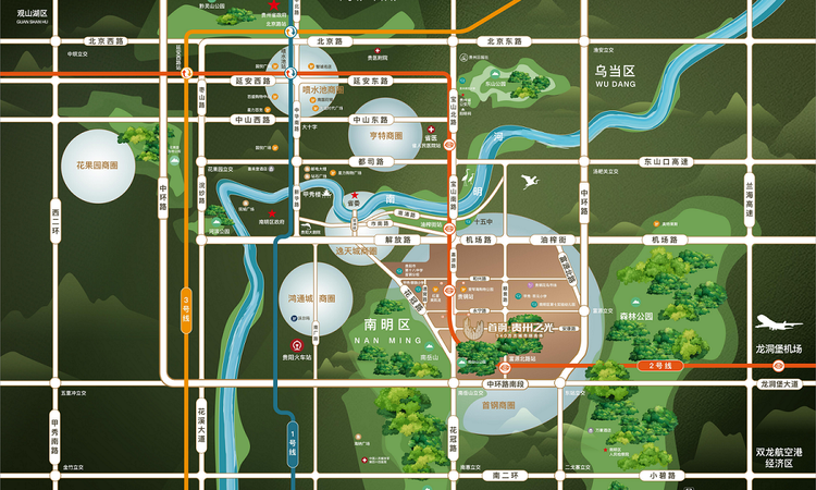 首钢贵州之光交通图