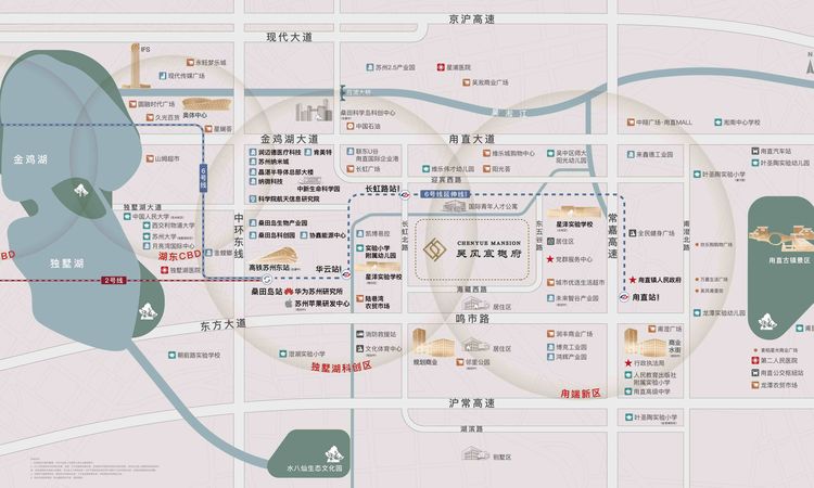 吴风宸樾府交通图