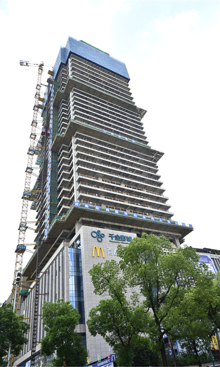 桂鑫汇文中心施工进度图