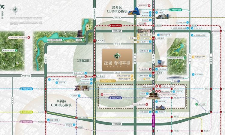 绿城·春和棠樾交通图