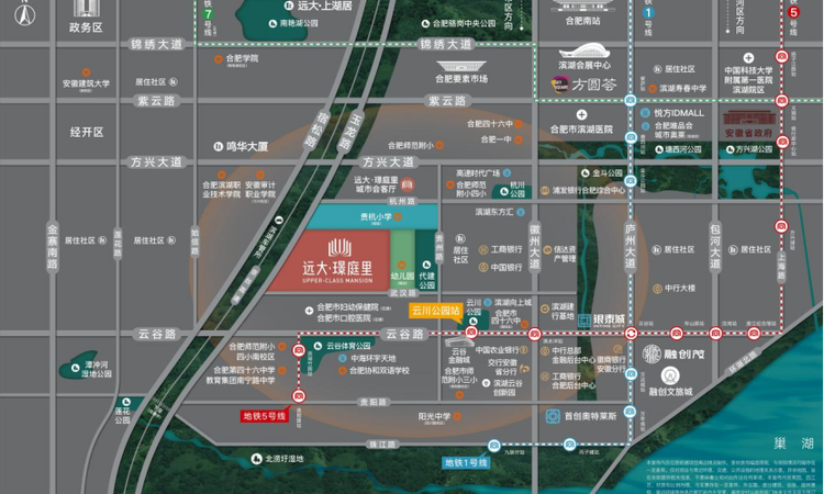 远大璟庭里交通图