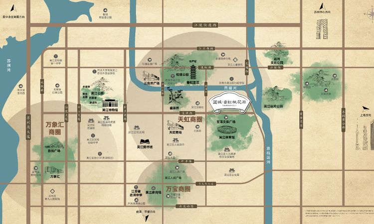 垂虹桃花源交通图