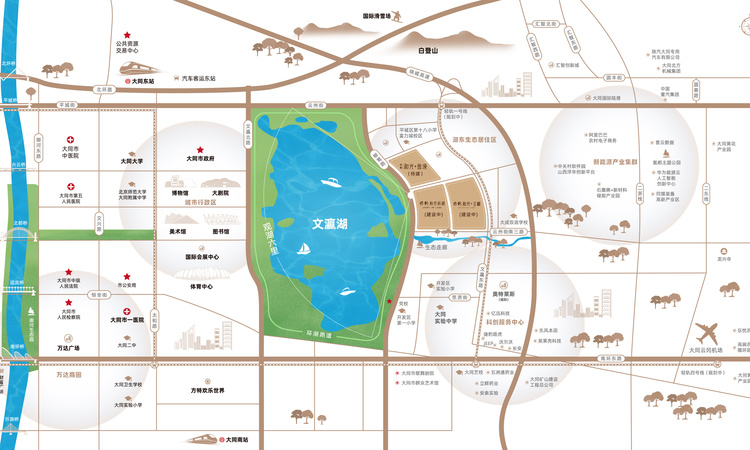 大同保利和光屿湖交通图