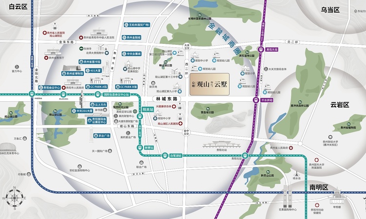 众恒观山云墅交通图