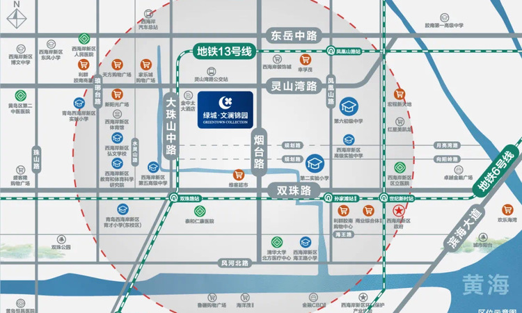绿城招商·文澜锦园交通图