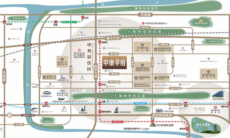  中康华府交通图