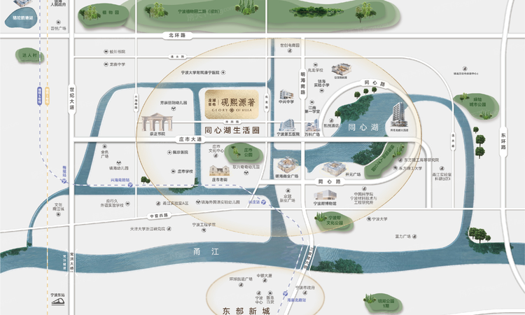 龙湖亚伦·砚熙源著交通图