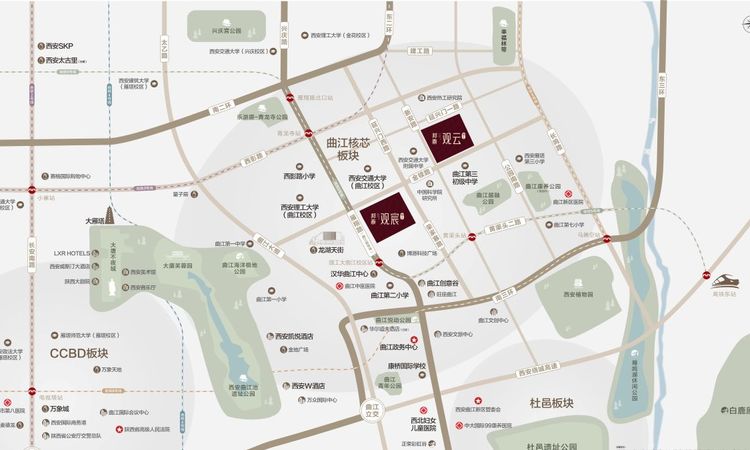 邦泰·观云曲江交通图