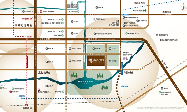 水木槜园交通图