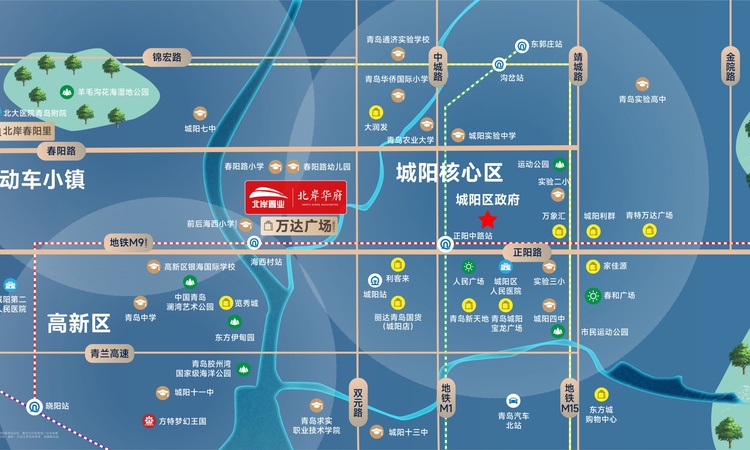 北岸华府交通图