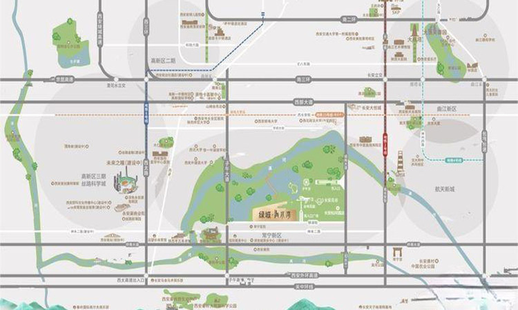 绿城·清水湾交通图