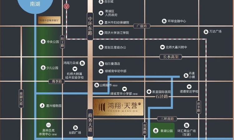 鸿翔天誉府交通图