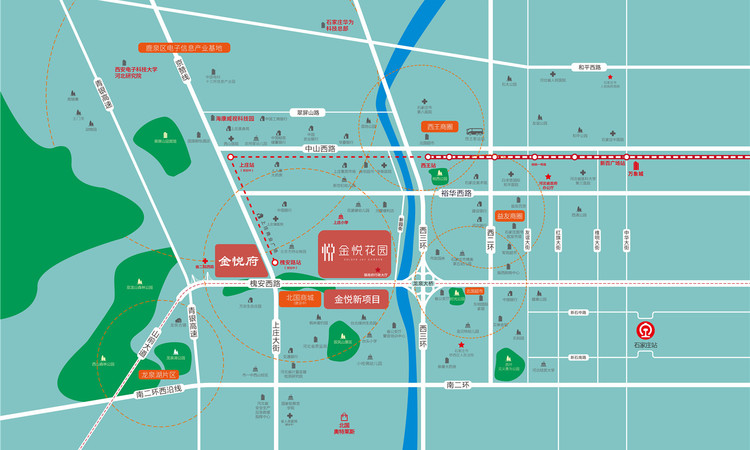 金悦花园交通图