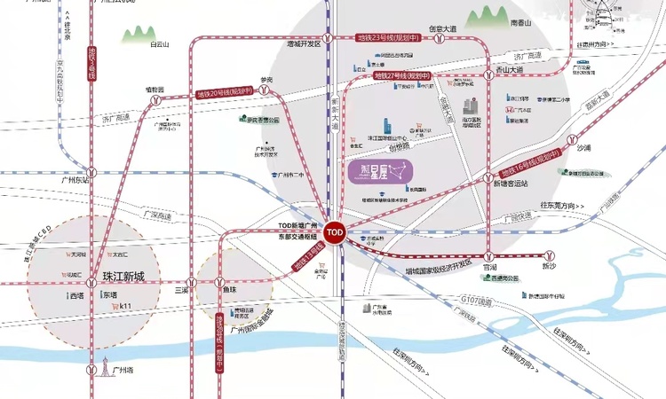 珠江星座交通图