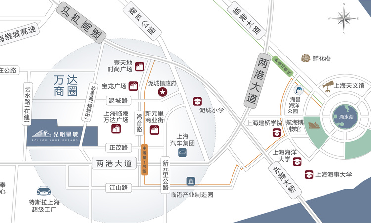 光明星城交通图