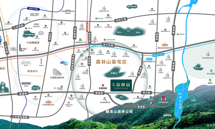 鑫都森林山交通图