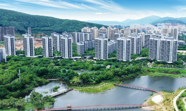 三亚一山湖实景图