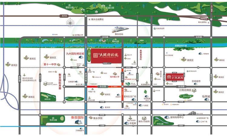 天合天阙府玖號交通图