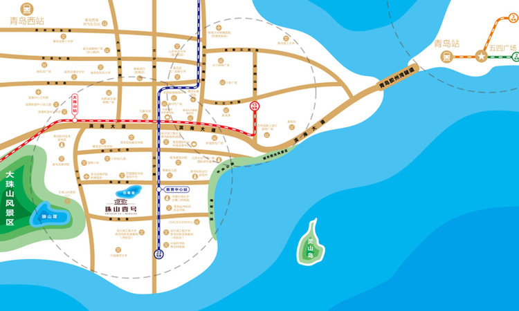 金能珠山壹号交通图