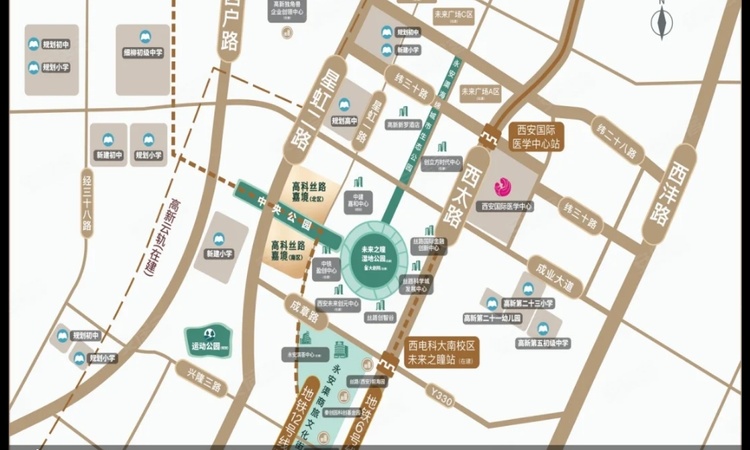 高科·紫薇嘉境交通图