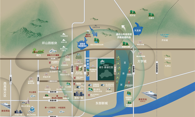 新华·御湖庄园交通图