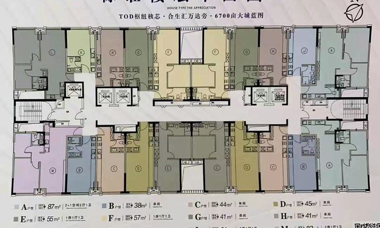 珠江星座楼层平面图