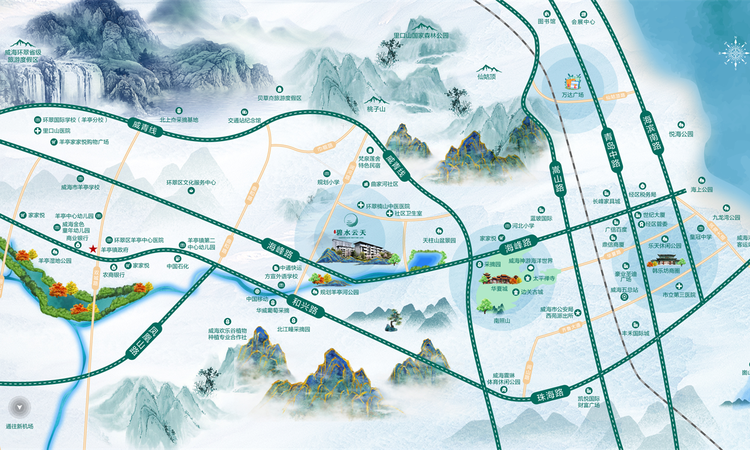 盛唐碧水芸天交通图