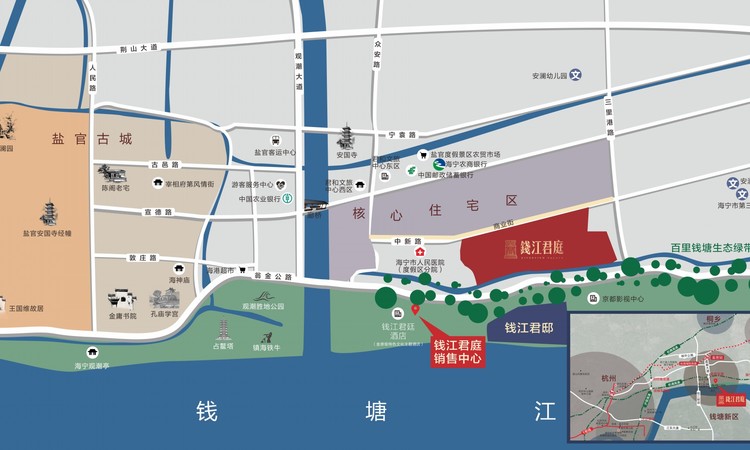 钱江君庭 嘉兴交通图