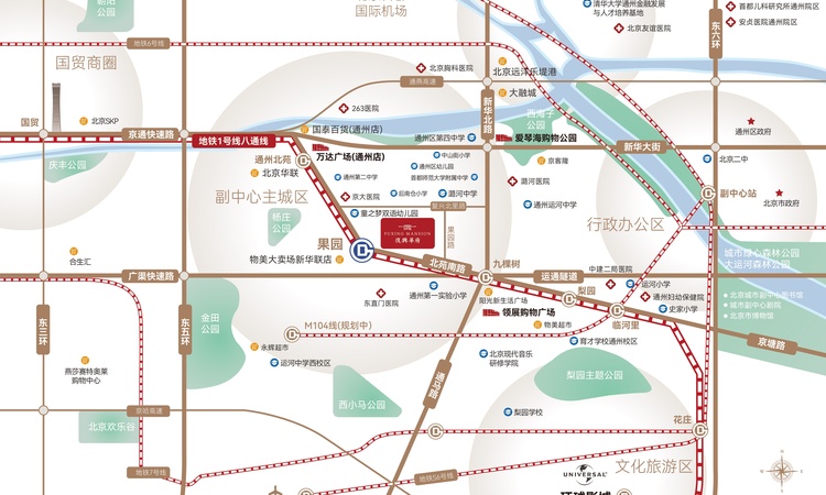 复兴华府交通图