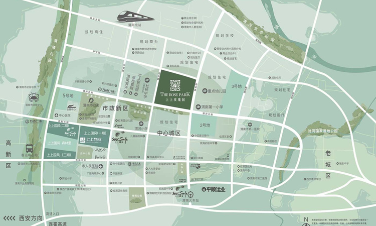 上上玫瑰园交通图
