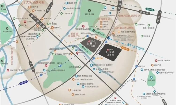 人居九林语瀚岳阁交通图