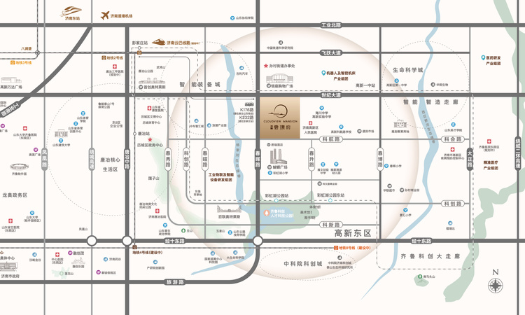 济高雲璟府交通图