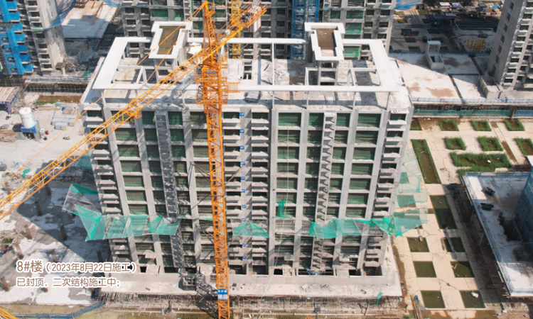 中天·昱湖壹号施工进度图