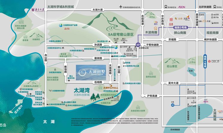 太湖朗墅周边配套图