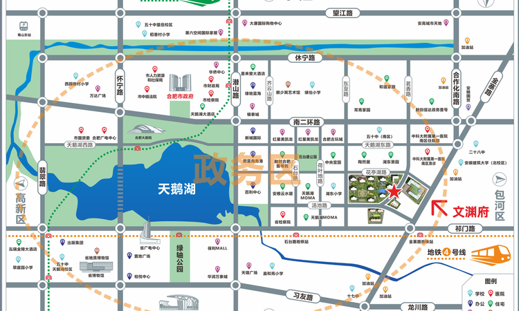 文渊府  合肥交通图