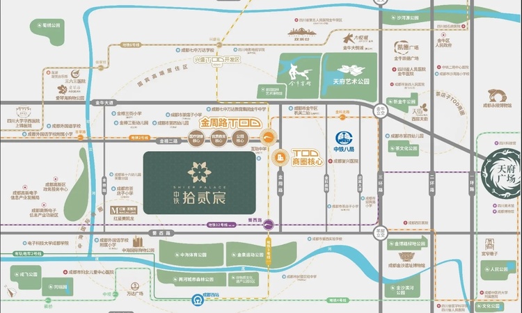 中铁拾贰宸交通图