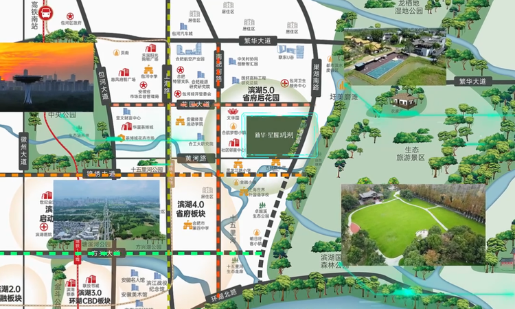 新华星耀玥湖交通图