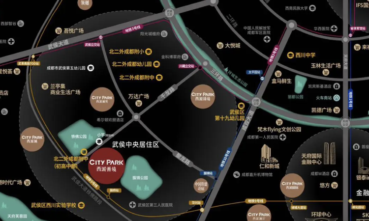 中国铁建西派善境交通图