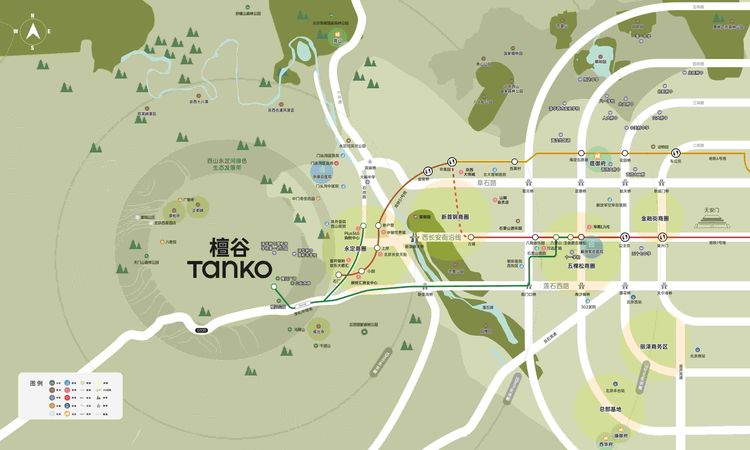 京投发展·檀谷交通图